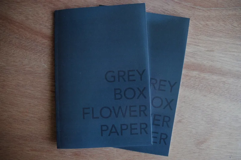 Grey, box, flower, paper